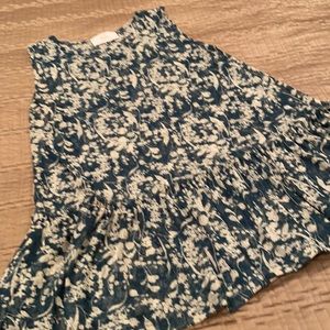 Braeve top, blue/cream print, M